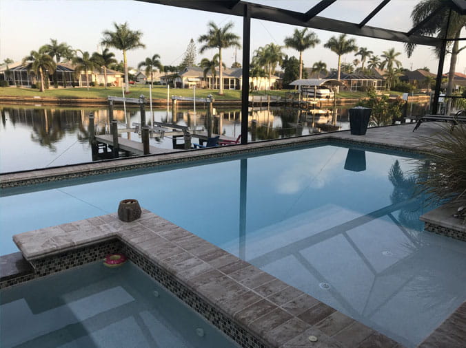 Covered private pool in florida